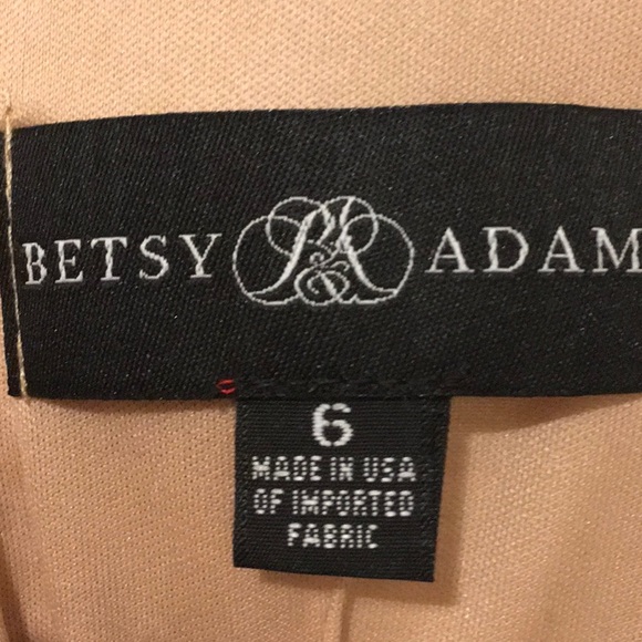 NWT Betsy & Adam Metallic Cape Gown Gold/Silver Size 6 - Picture 10 of 16